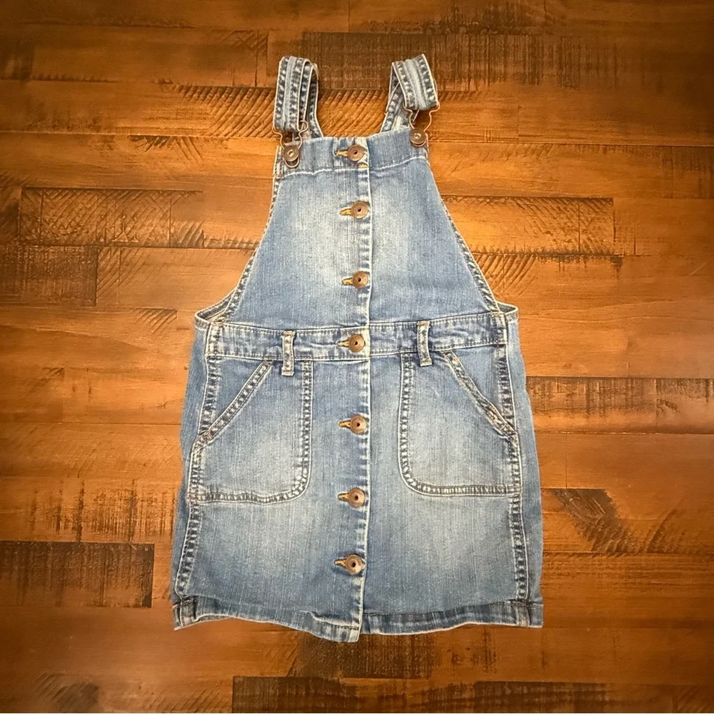 Oshkosh Girls Denim Jumper Dress Size 7